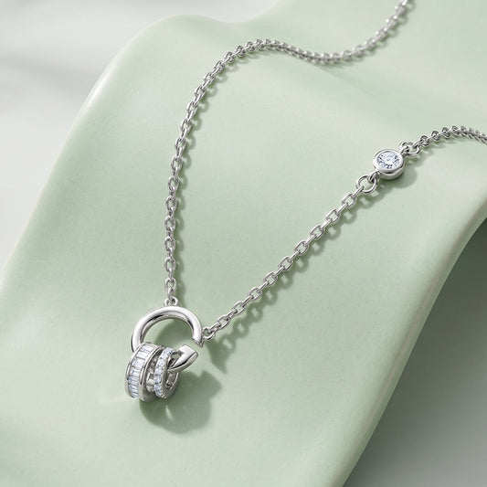 Silver Spiral Knot Necklace