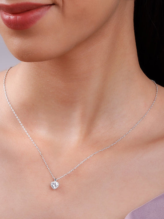Silver 4Ever Pendant With Link Chain