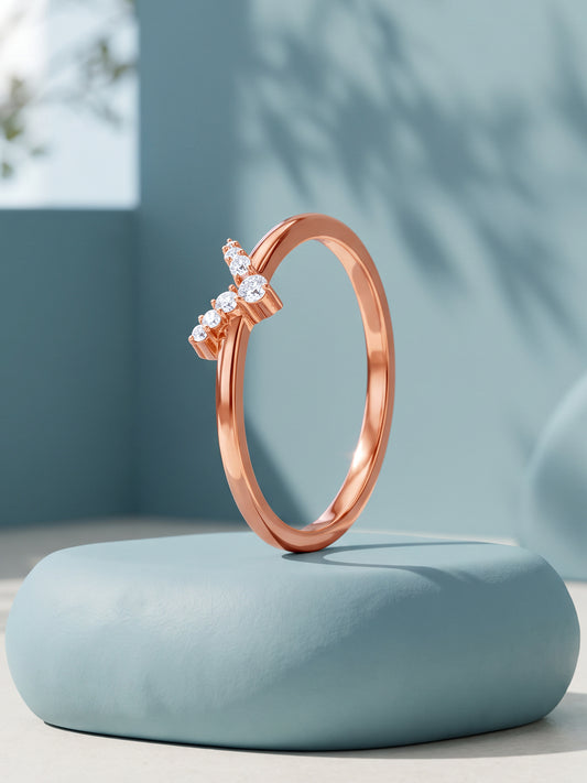 Rose Gold Maravilla Wishbone Ring (Size 12)