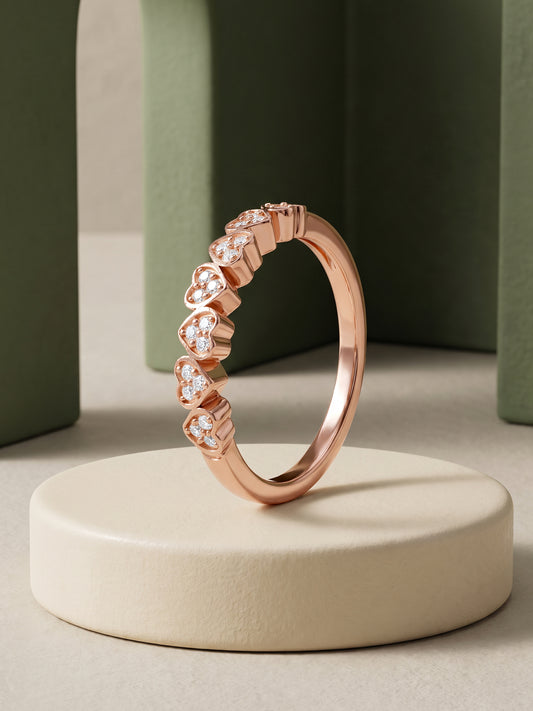 Rose Gold Coralie Heart Ring (Size 12)
