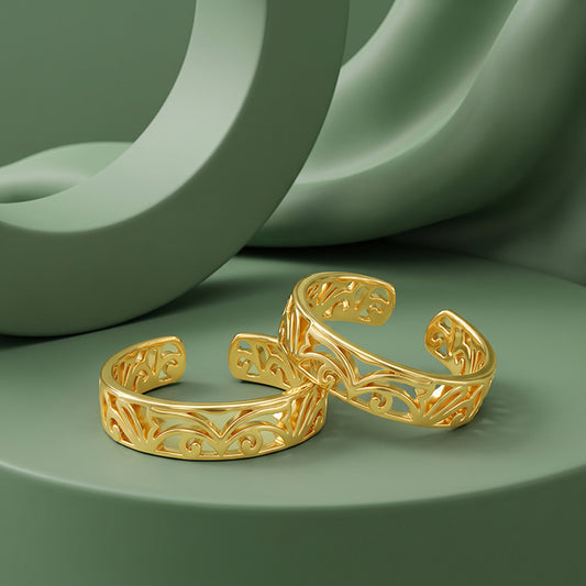 Golden Prapti Toe Rings
