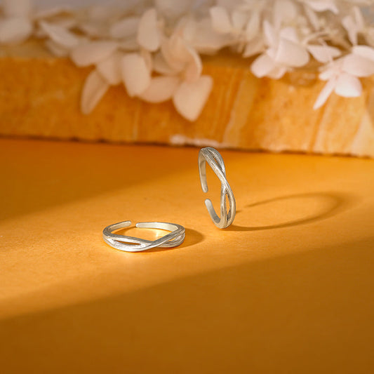 Silver Twist Toe Rings