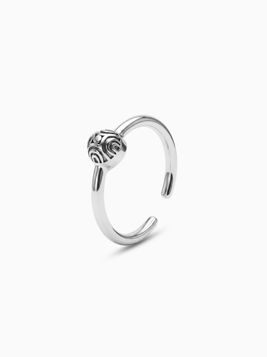 Oxidised Silver Akshara Toe Rings