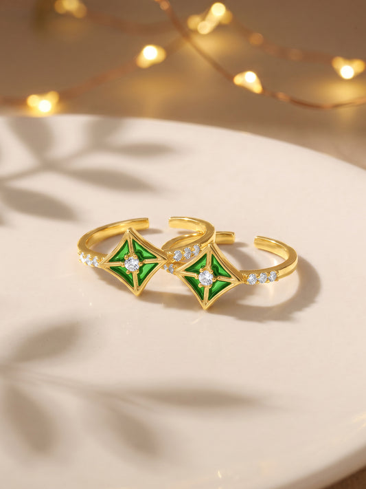 Golden Patang Pataka Toe Rings