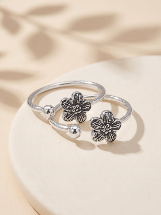 Oxidised Silver Taranya Toe Rings
