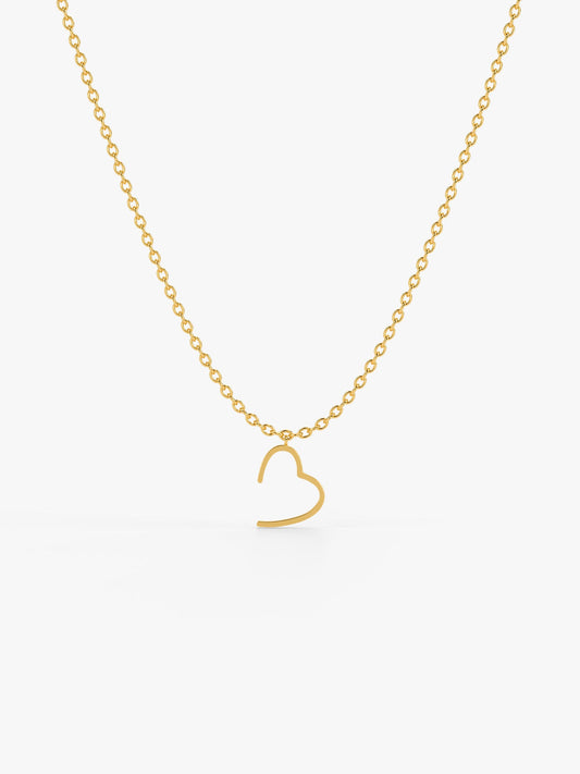 IXIA by GIVA Heartline Gold Plated Necklace