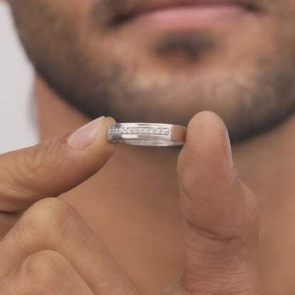 Silver Simple Serenity Men's Ring