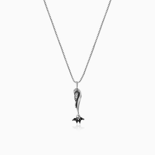 Oxidised Silver Parrot Pendant with Box Chain