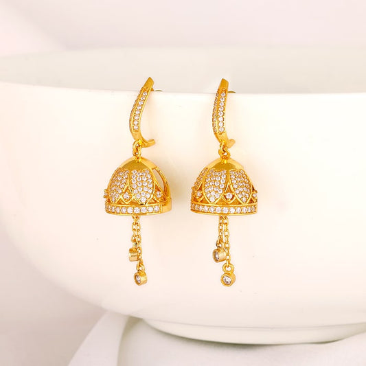 Golden Leaf Bali Earrings