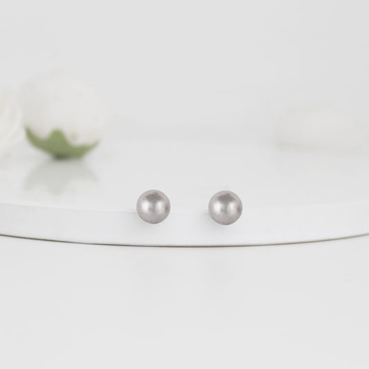 Silver Vintage Bold Stud Earrings