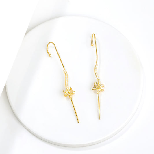 Golden Studded Flower Stick Cuffs