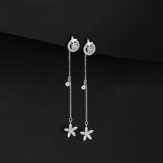 Silver Autumn Blooming Dangler Earrings