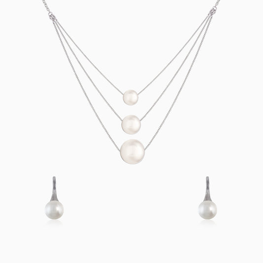 Silver Moontide Pearl Set