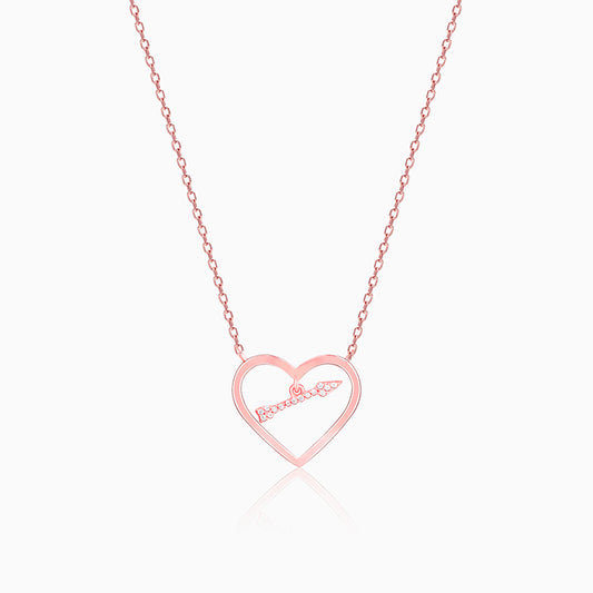 Rose Gold Heartstrings Necklace