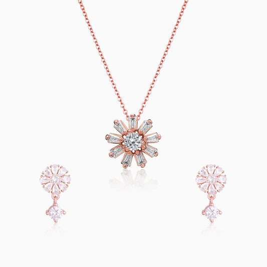 Rose Gold Prince's Pine Floral Set