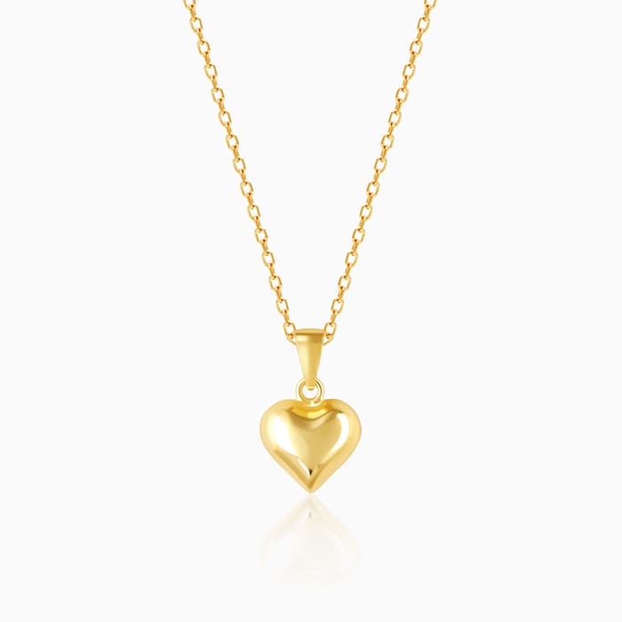 Buy Golden Classic Heart Pendant with Link Chain at Best Price – GIVA