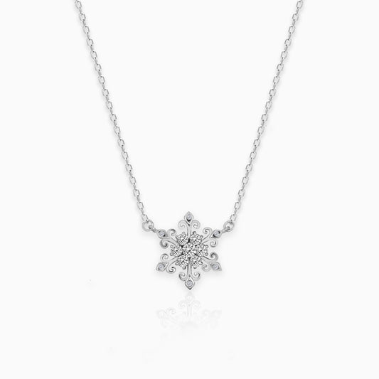 Silver Snowflake Necklace
