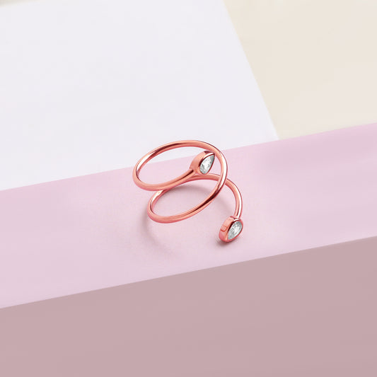 Anushka Sharma Layered Rose Gold Ring