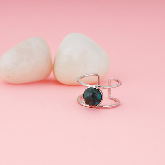 Silver Green Life Ring