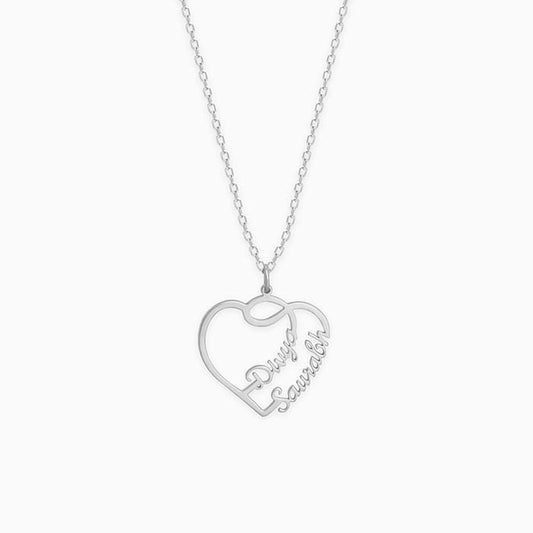 The Lovestruck Couple Silver Pendant With Link Chain