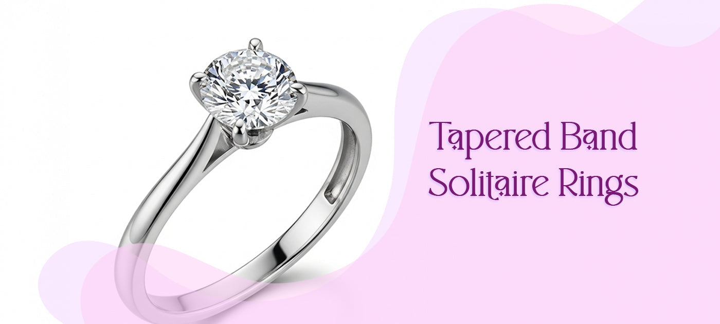 Tapered Band Solitaire Rings