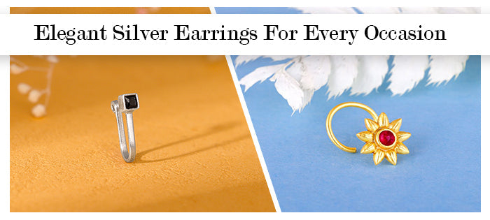 Every day wear silver nose rings for women