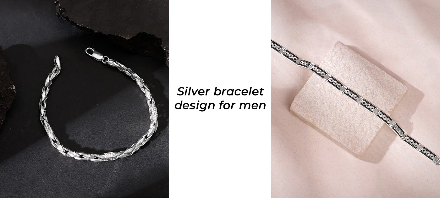 Silver bracelet design for men