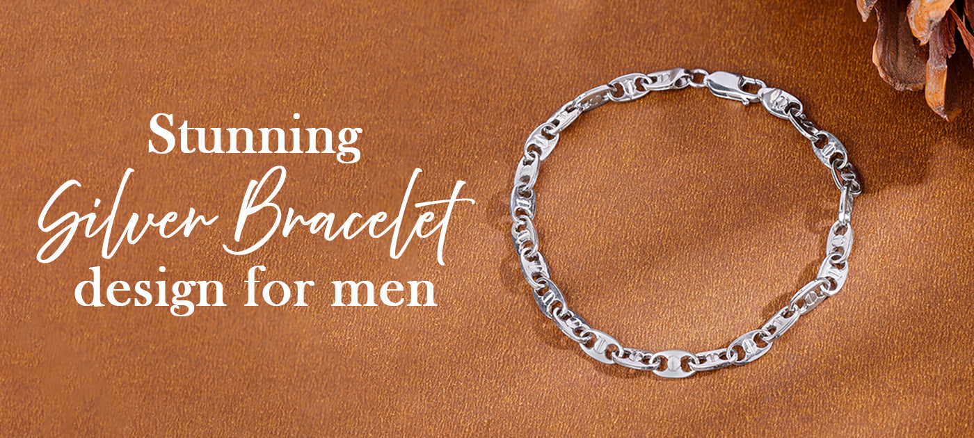 Silver bracelet design for men