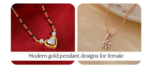 Modern gold pendant designs for female