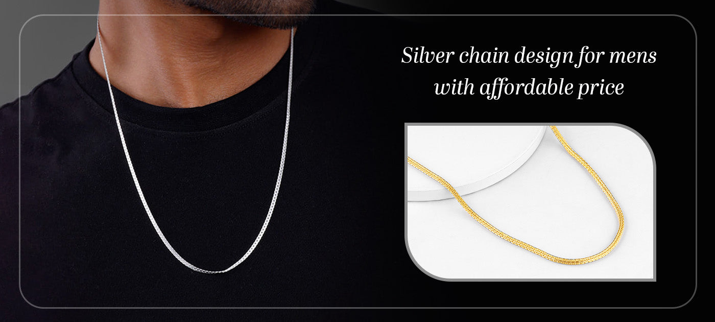 Silver chain design for mens with affordable price