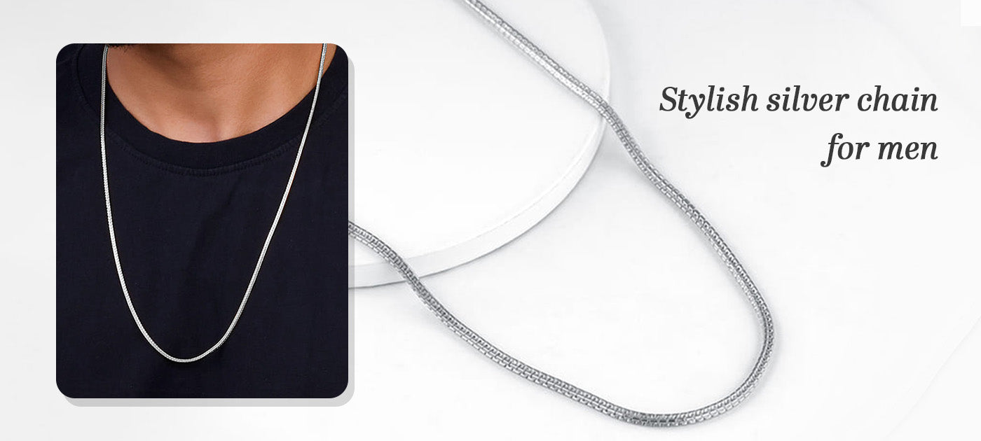 Stylish silver chain for men