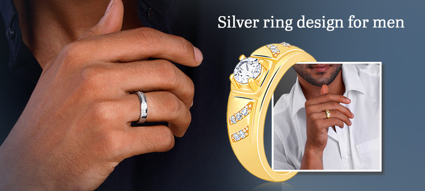 Silver ring design for men