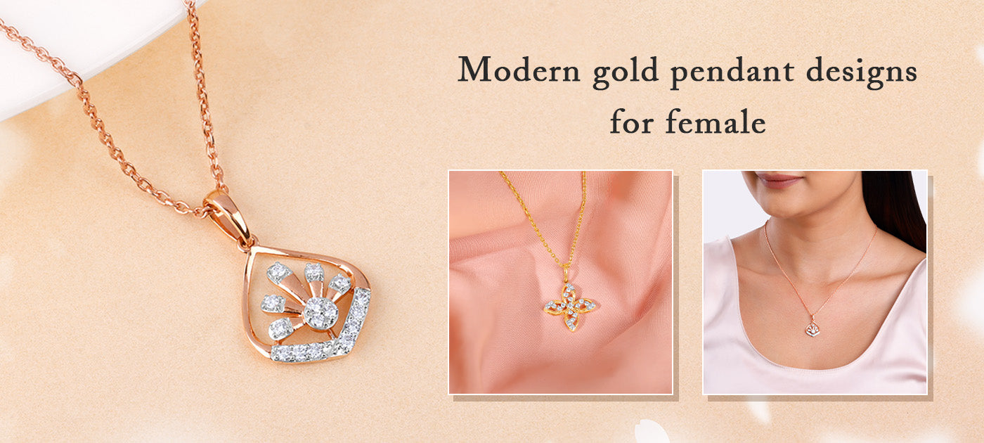Modern gold pendant designs for female