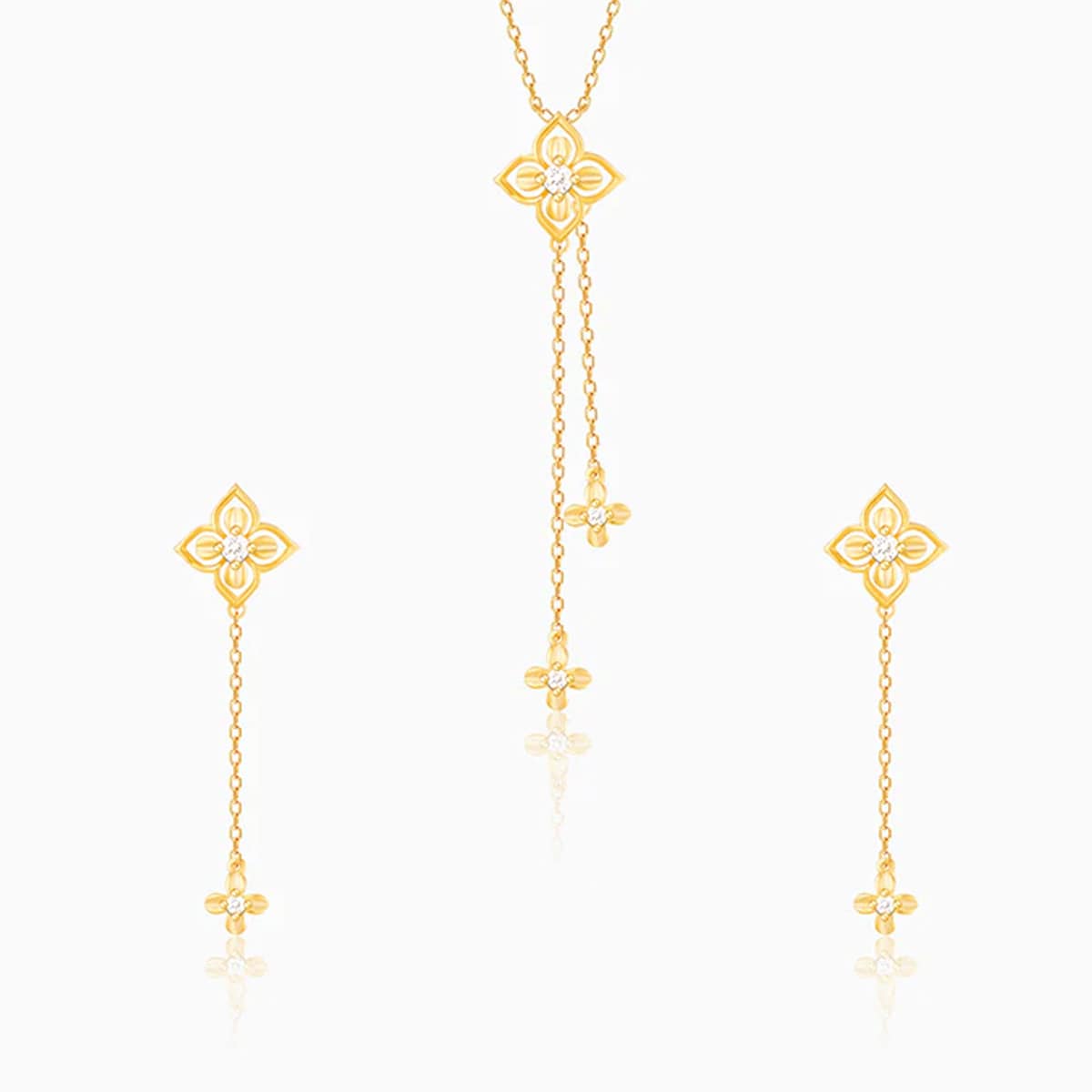 silver floral jewellery