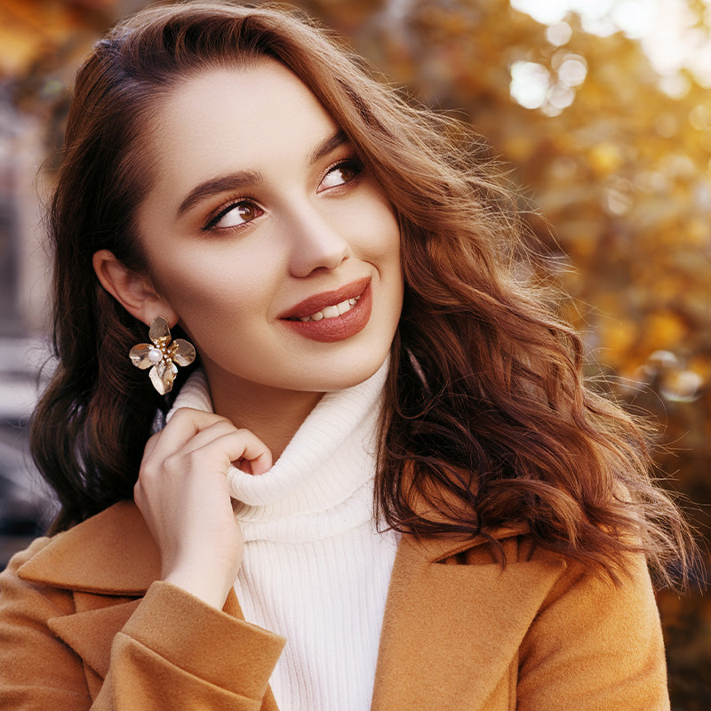 Elevate your navaratri look with floral earrings design