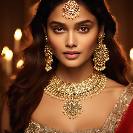 Gold jewellery sets make special days sparkle