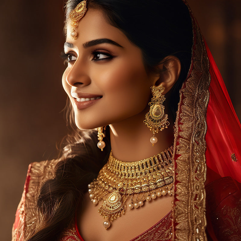 Complete your Navaratri look with ethereal gold earrings!