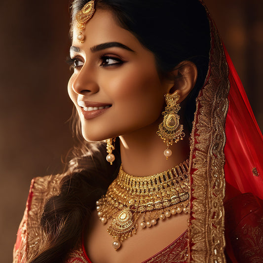 Complete your Navaratri look with ethereal gold earrings!