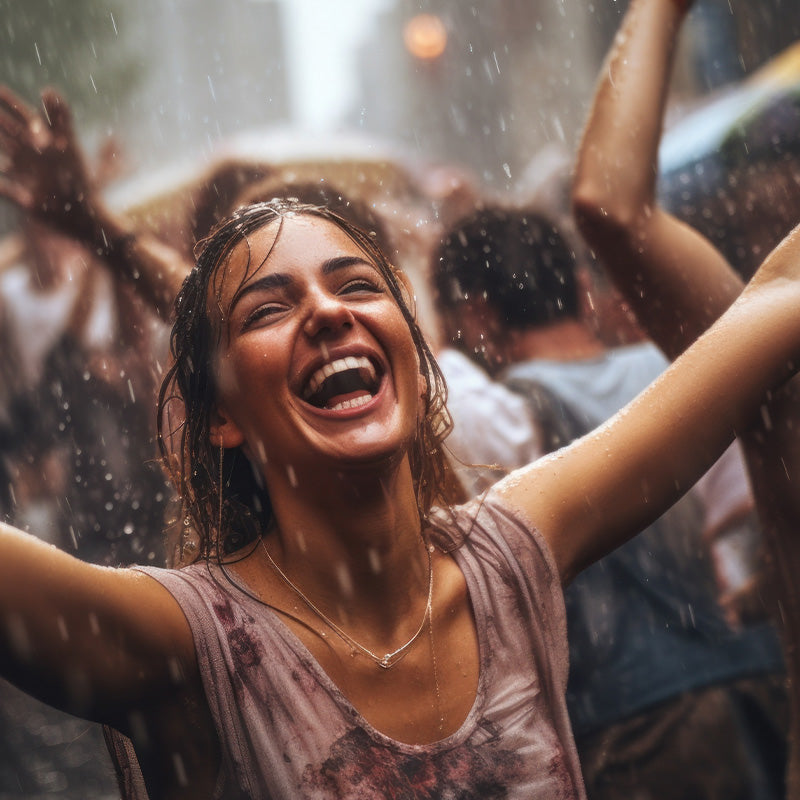 Embrace the rain with the sparkle of lab grown diamonds!