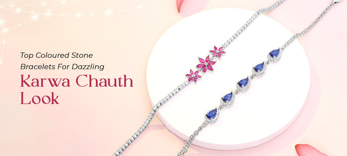 Top Coloured Stone Bracelets For Dazzling Karwa Chauth Look