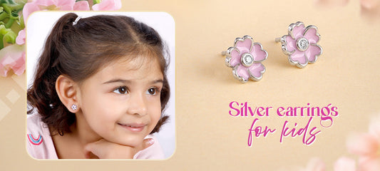 Silver Earrings for Kids