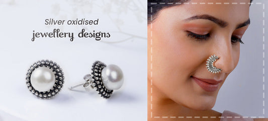 Silver oxidised jewellery designs