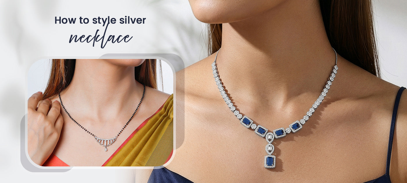 How to style silver necklace