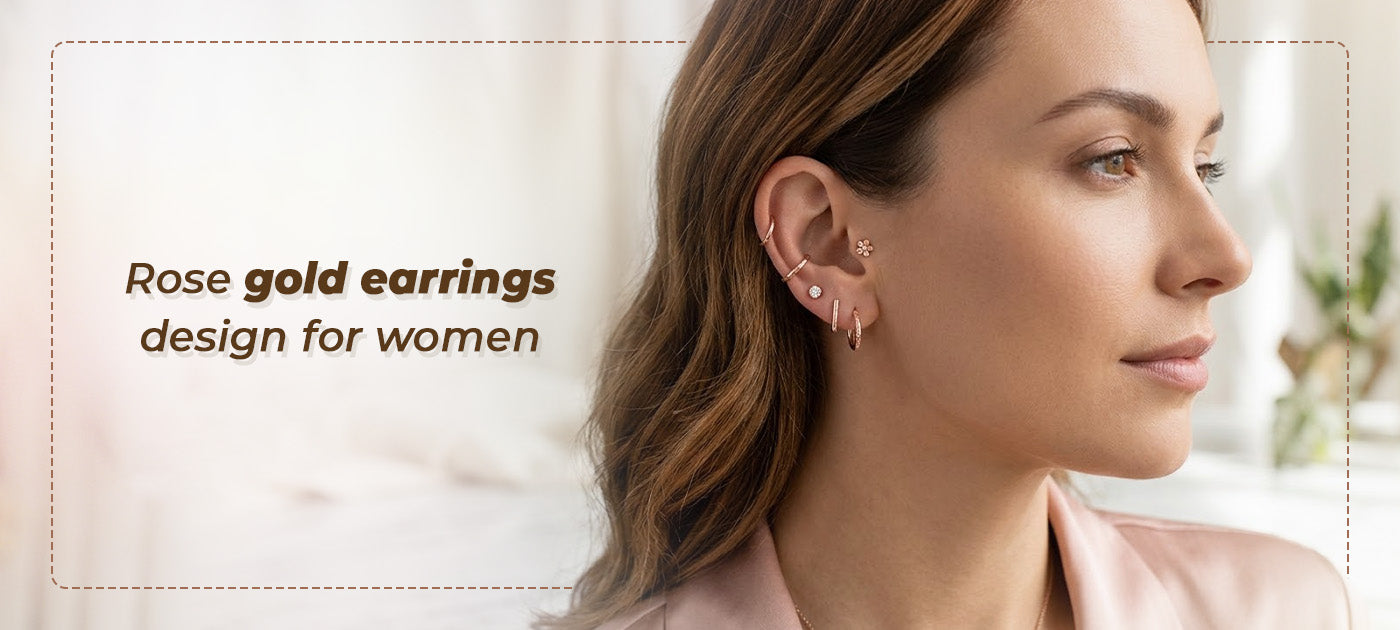 How to Layer Rose Gold Earrings If You Have Multiple Ear Piercings