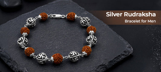 Silver Rudraksha bracelet for Men