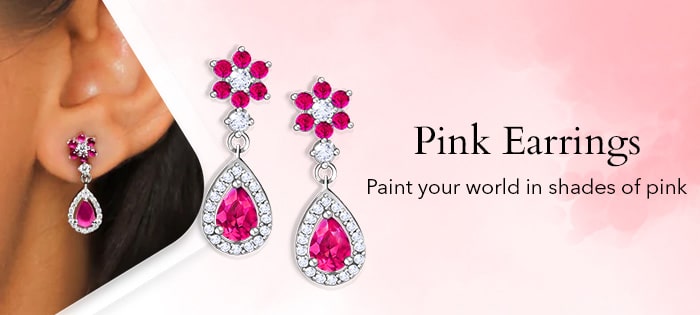 Buy Pink Earrings Online at Best Price – GIVA