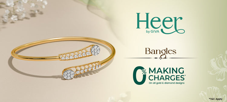 Buy Gold Bangles for Women | Latest Designs – Heer by GIVA