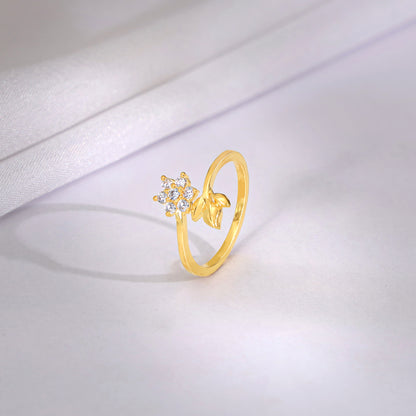 Golden Flower Girl Ring
