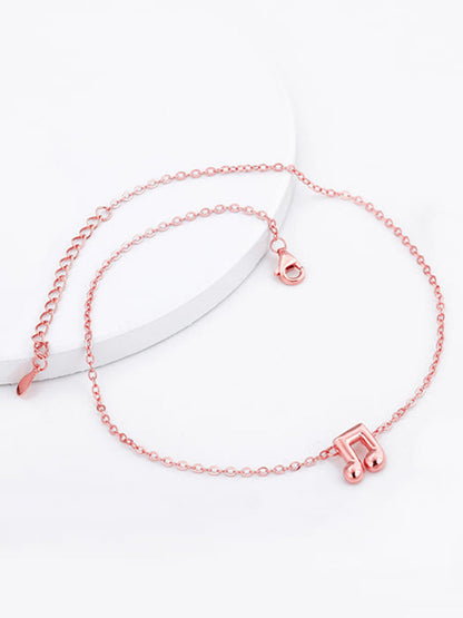 Rose Gold Musical Note Anklet