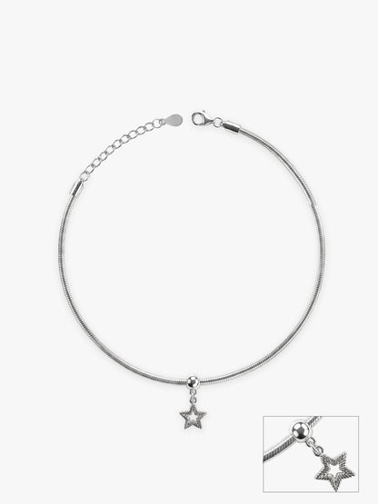 Silver Classic Star Anklet